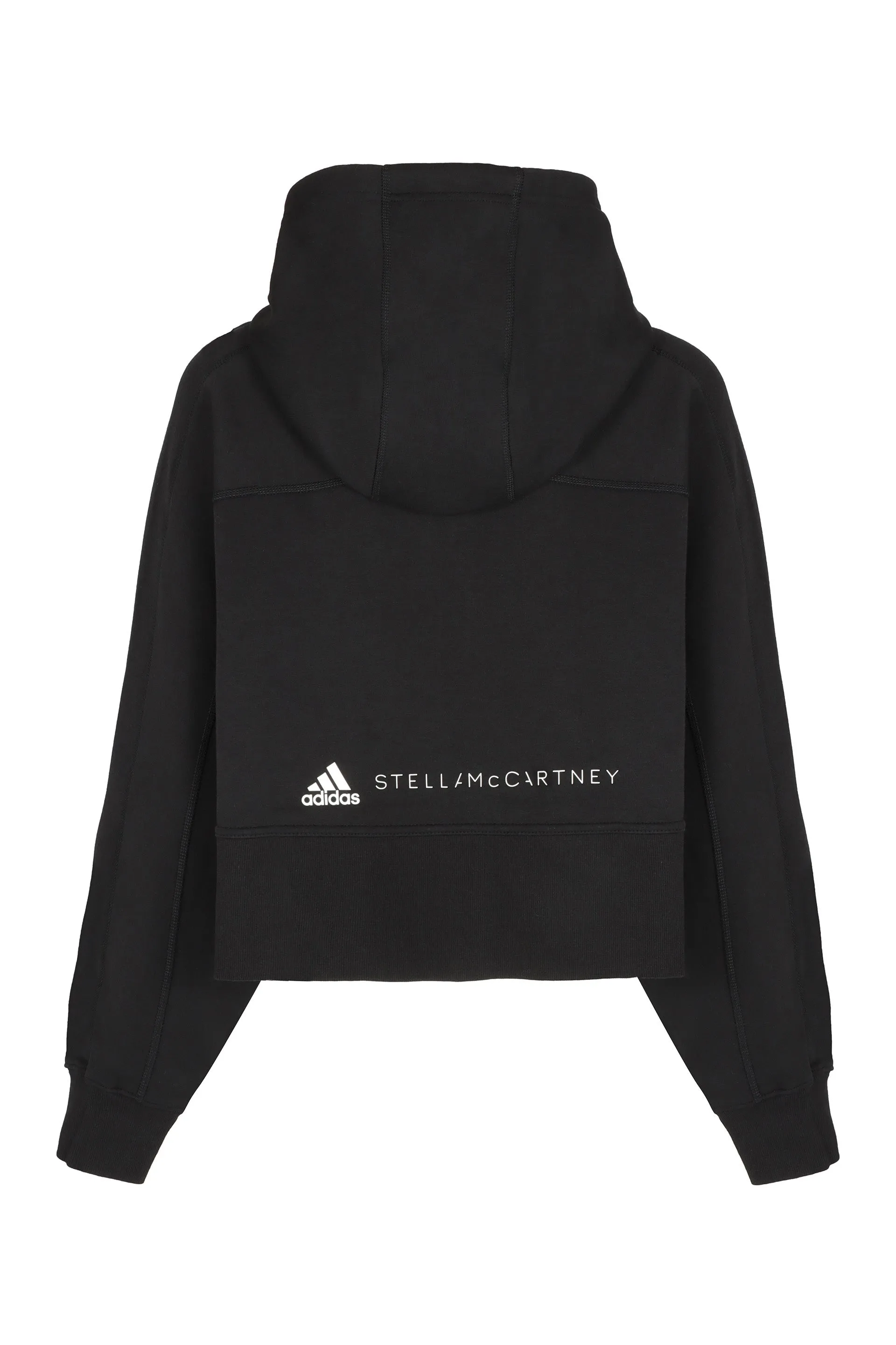 ADIDAS BY STELLA McCARTNEY Felpa in cotone con cappuccio e zip