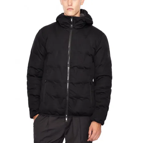 ARMANI EXCHANGE piumino uomo invernale nero piuma d'oca 6hzb02