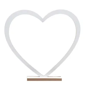 Decorazione cuore in legno bianco 25 cm