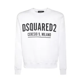 DSquared2  ---------    ------------Dsquared felpa uomo ceresio9 milano - bianco