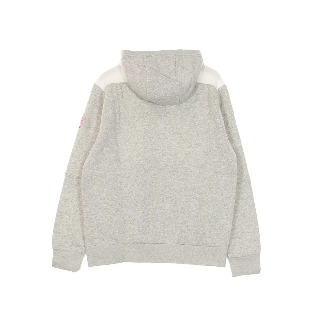 felpa cappuccio uomo sportswear air hoodie GREY HEATHER/SUMMIT WHITE/INFRARED 23