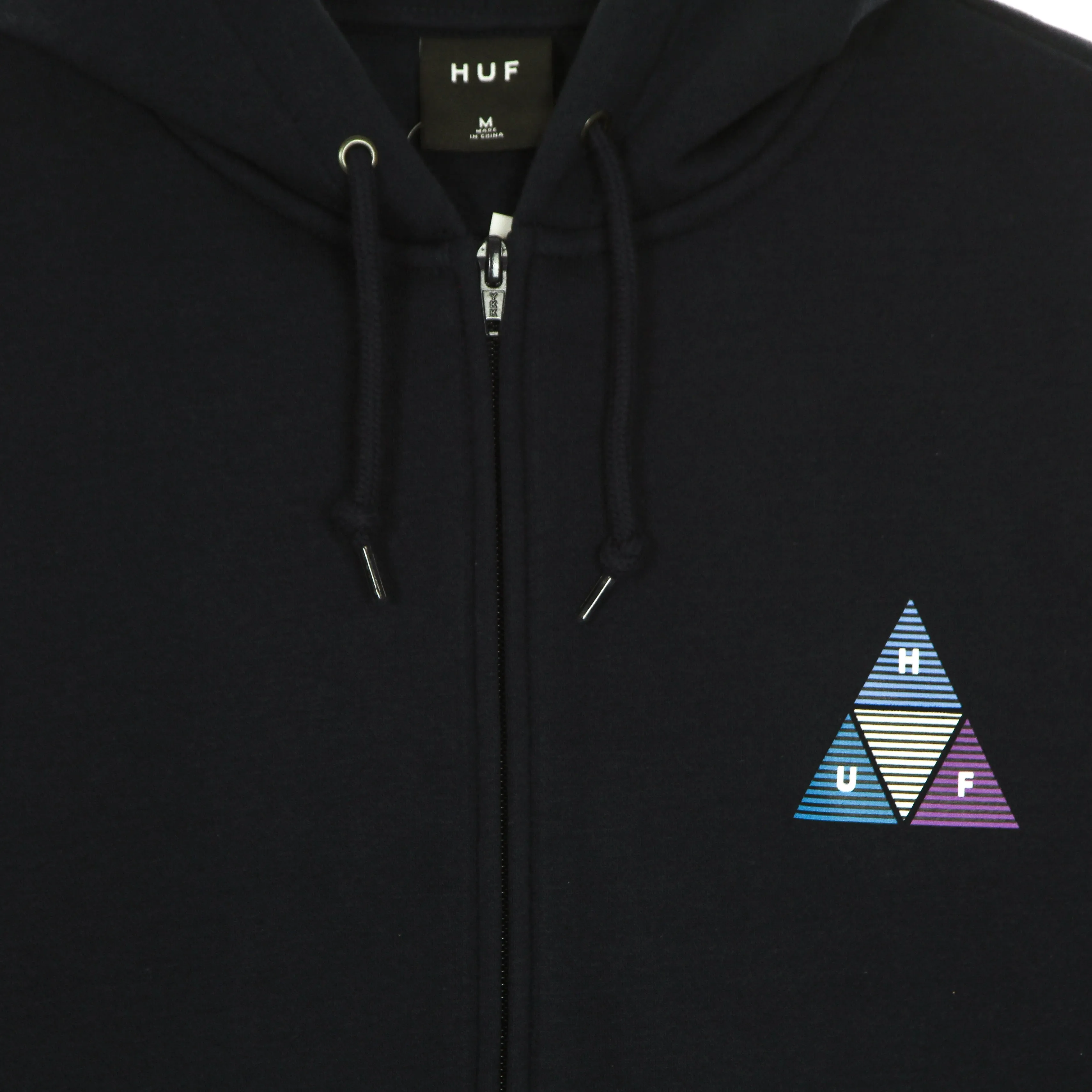 Felpa Cappuccio Zip Uomo Prism Triple Triangle Full Zip Hoodie Navy Blazer