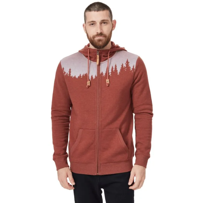 Felpa con cappuccio Juniper Zip da uomo Tentree (Cherry Mahogany)