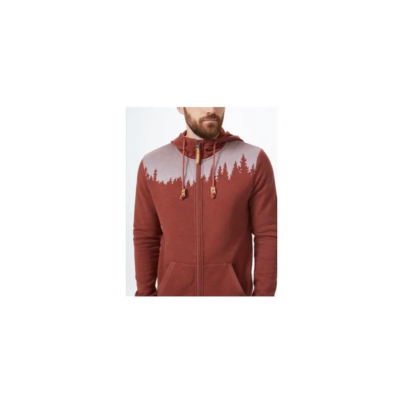 Felpa con cappuccio Juniper Zip da uomo Tentree (Cherry Mahogany)