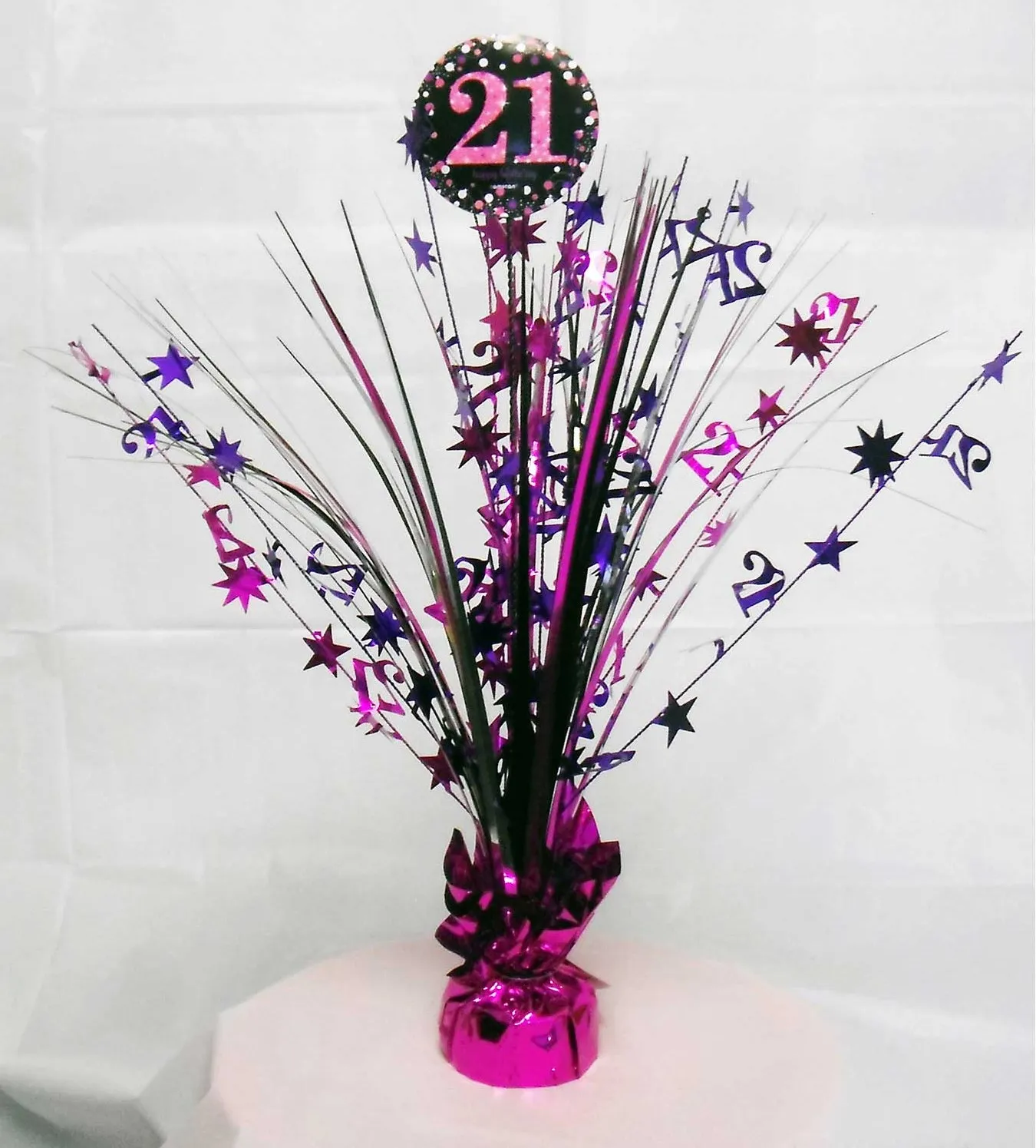 Fontana scintillante 21 ° compleanno rosa scintillante 45 cm