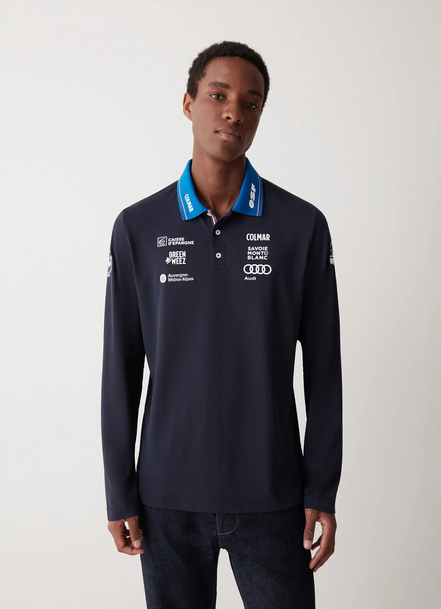 French National team stretch jersey polo shirt