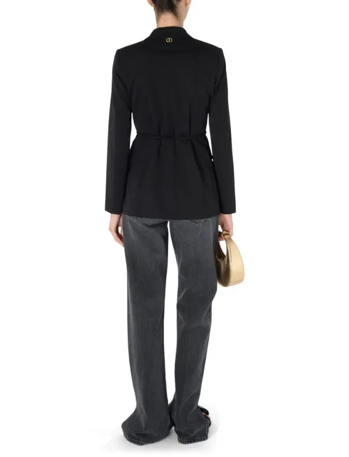 Giazza blazer Twinset in jersey nero