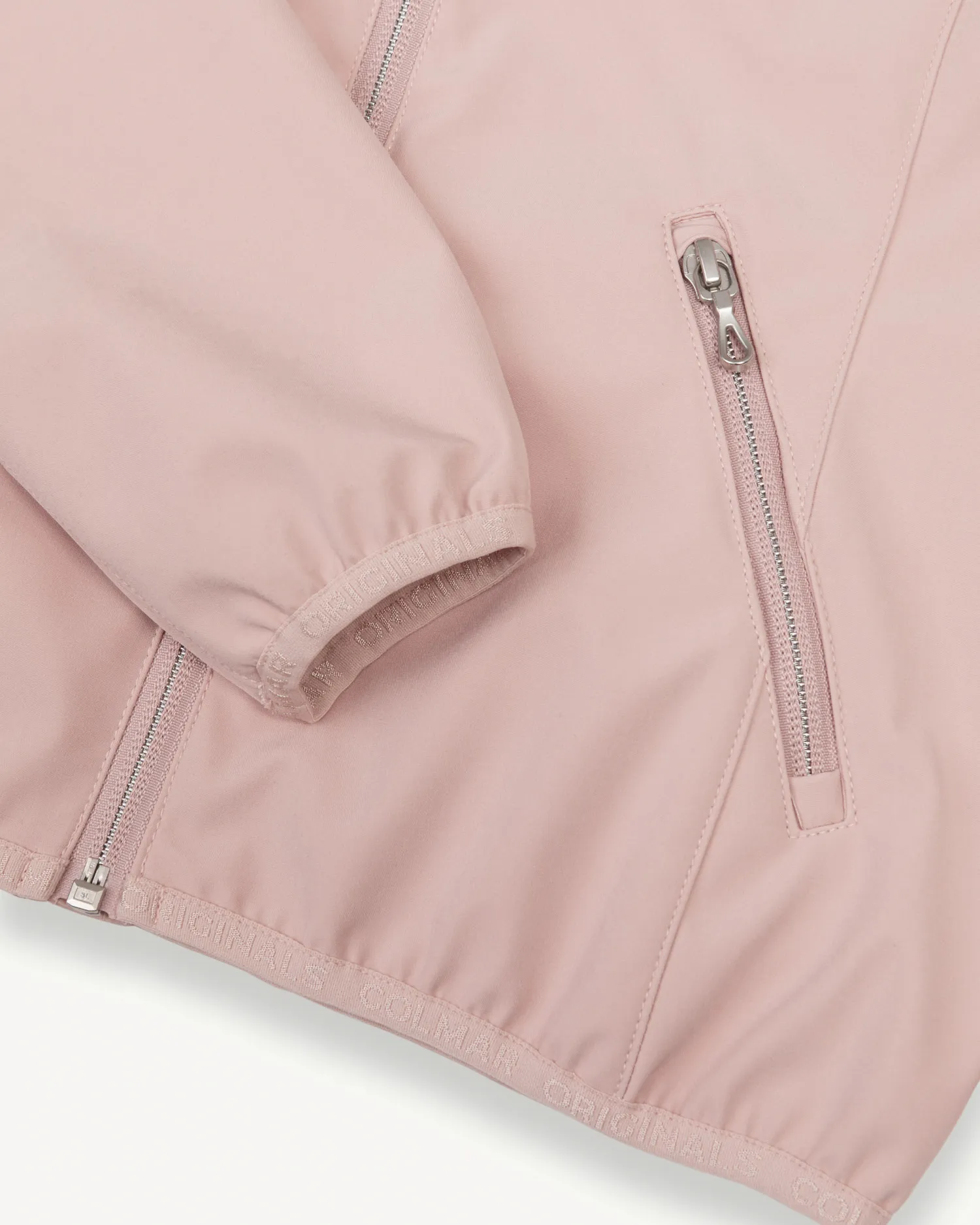 Giubbino rosa cipria in softshell elasticizzato con cappuccio 4-6 anni