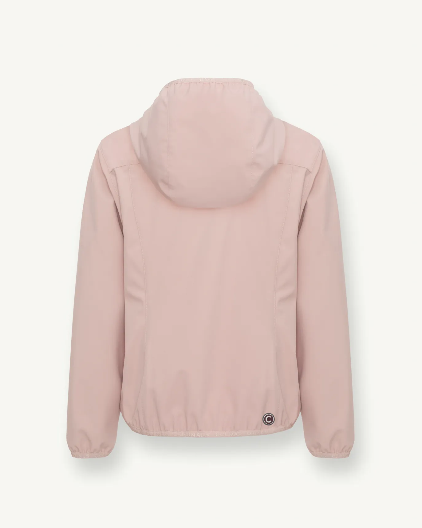 Giubbino rosa cipria in softshell elasticizzato con cappuccio 4-6 anni