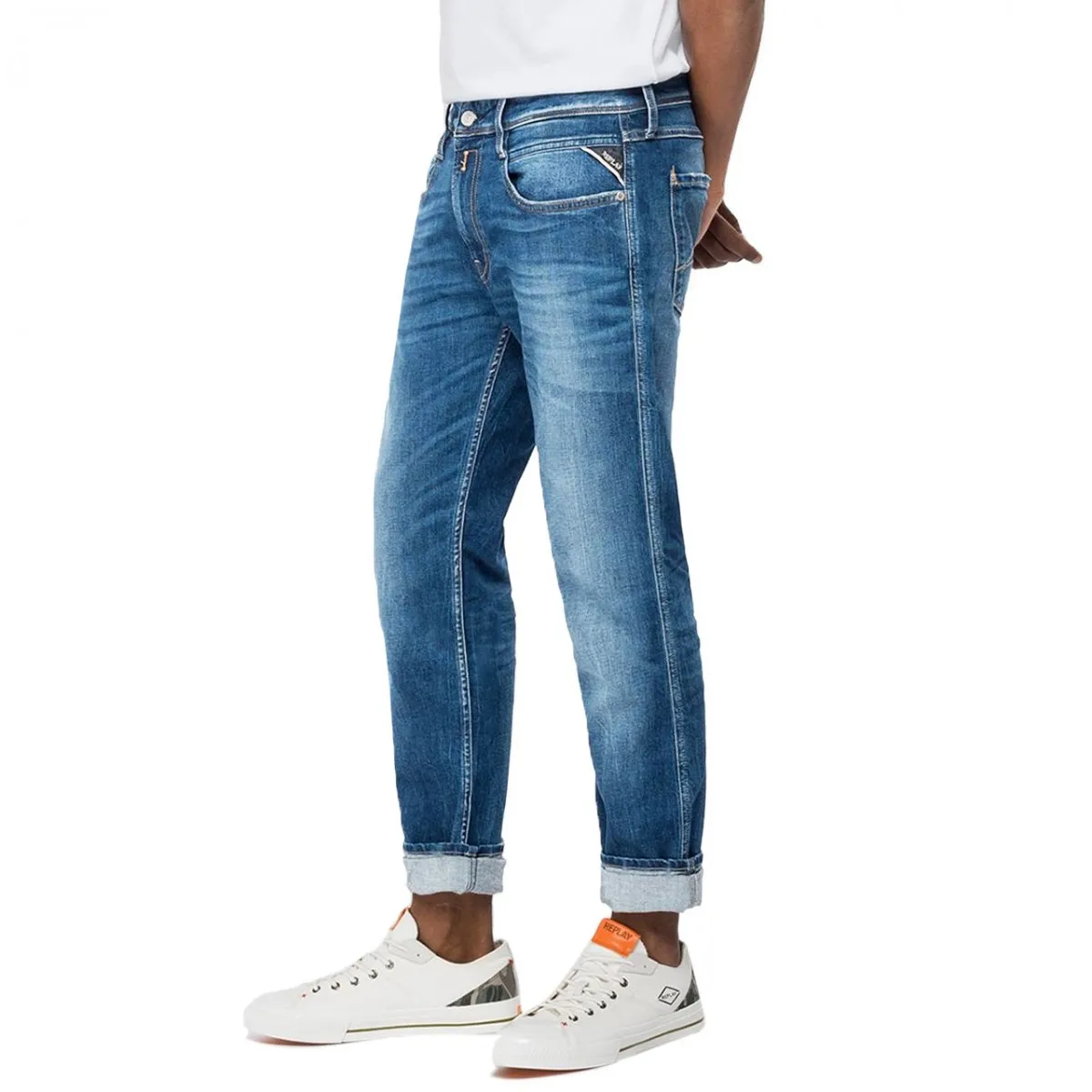 Jeans Slim Fit Anbass 573 Bio, Blu