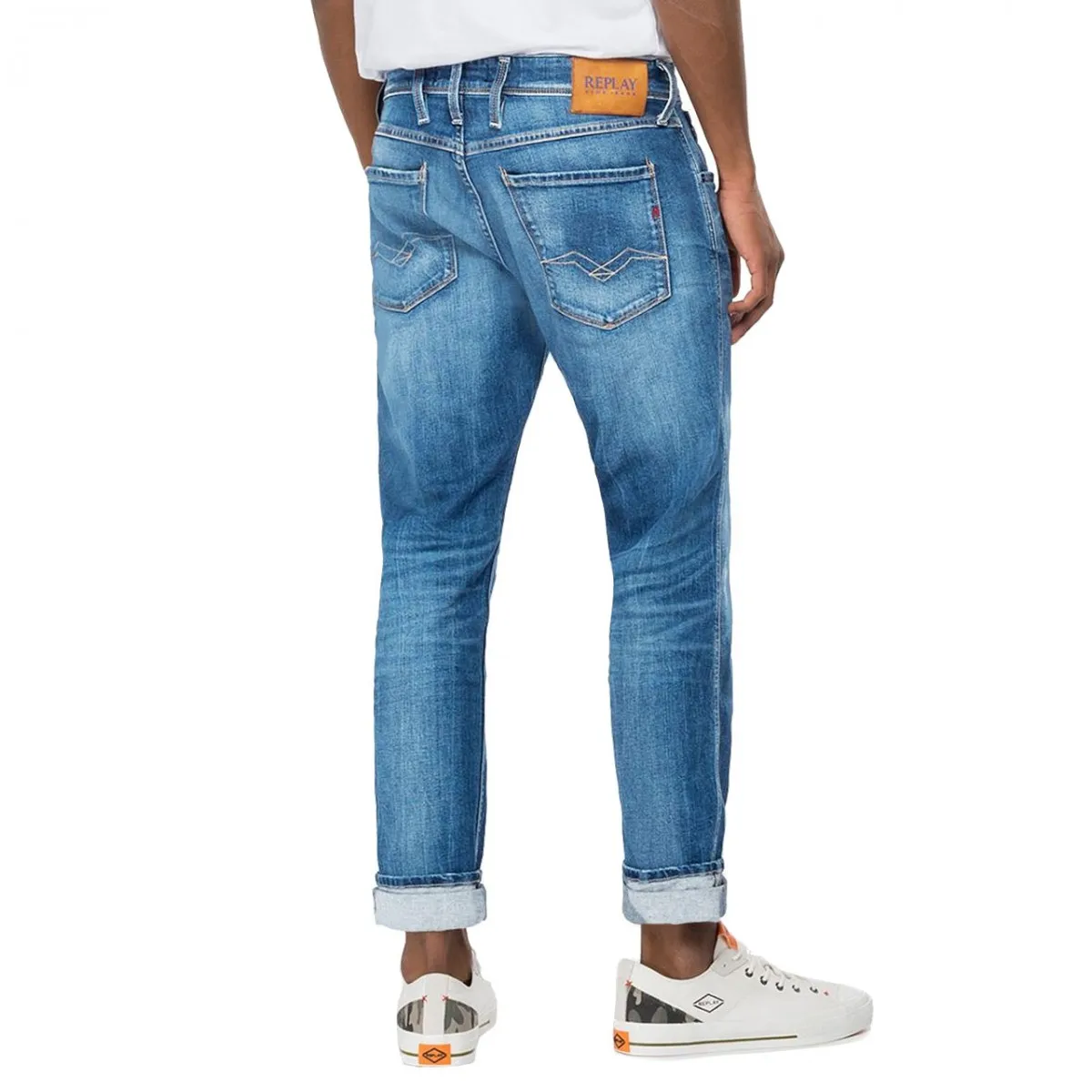 Jeans Slim Fit Anbass 573 Bio, Blu