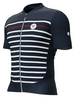 LeBram Ventoux Marinière Limited Edition Short Sleeves Jersey Blue White Bordeaux