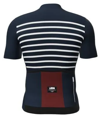 LeBram Ventoux Marinière Limited Edition Short Sleeves Jersey Blue White Bordeaux