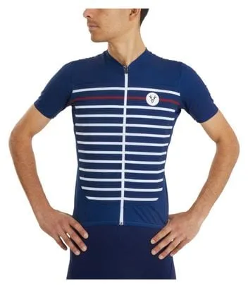 LeBram Ventoux Marinière Limited Edition Short Sleeves Jersey Blue White Bordeaux