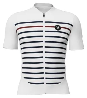 LeBram Ventoux Marinière Limited Edition Short Sleeves Jersey White Blue Bordeaux