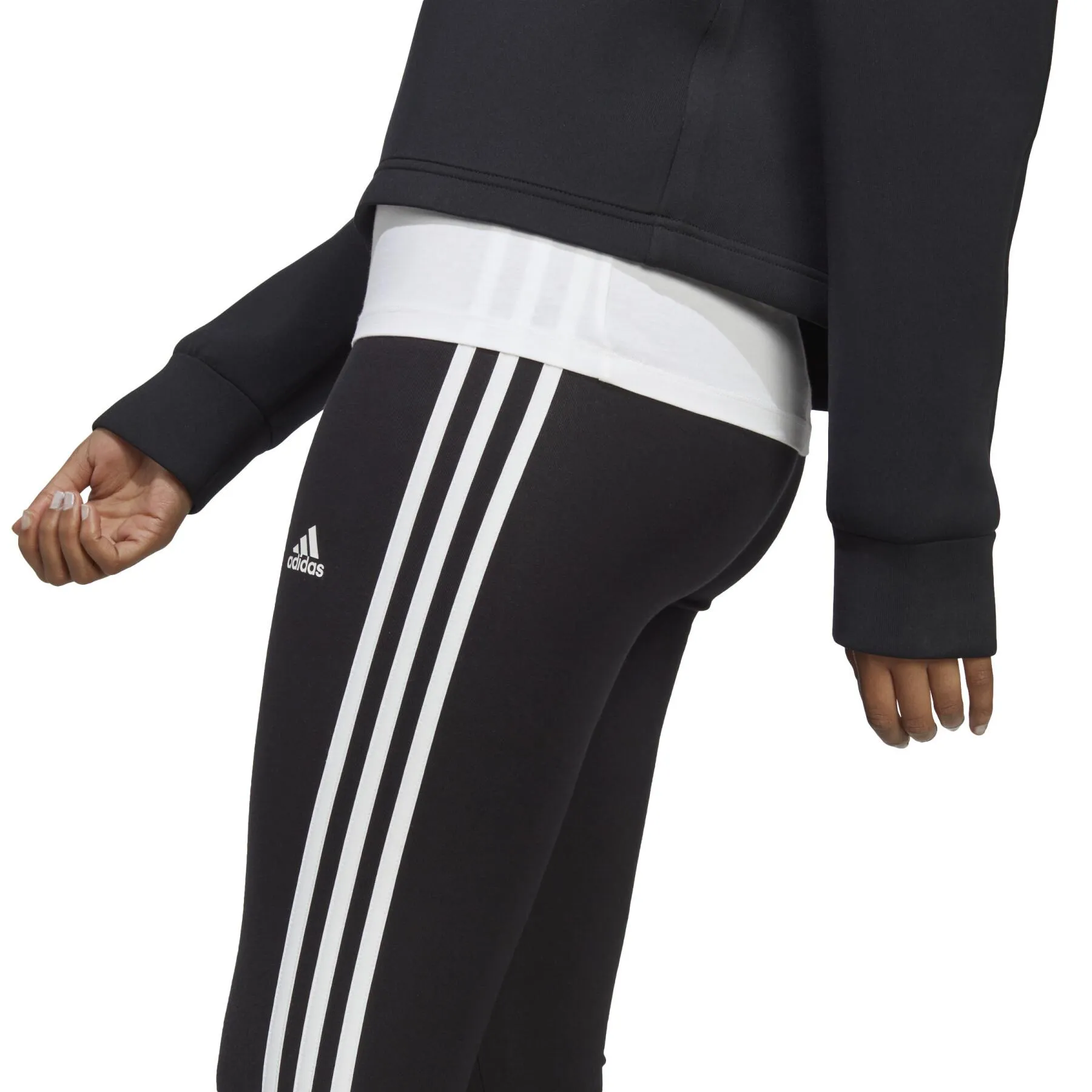 Legging donna a vita alta in jersey semplice adidas Essentials 3-Stripes