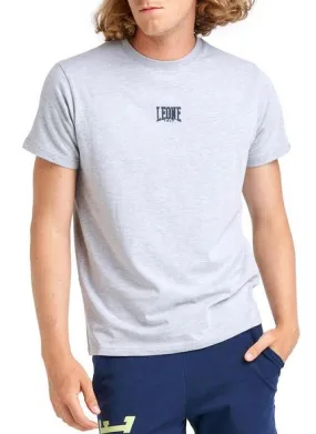 LEONE MAN T-SHIRT SMALL LOGO mezza manica Grey Melange