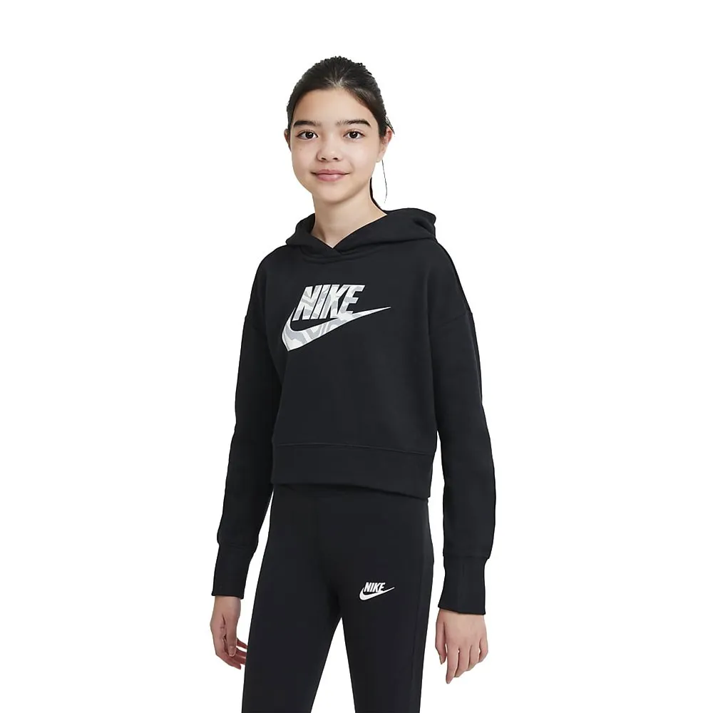 Nike Felpa Con Cappuccio Rtl Pack Nero Ragazza