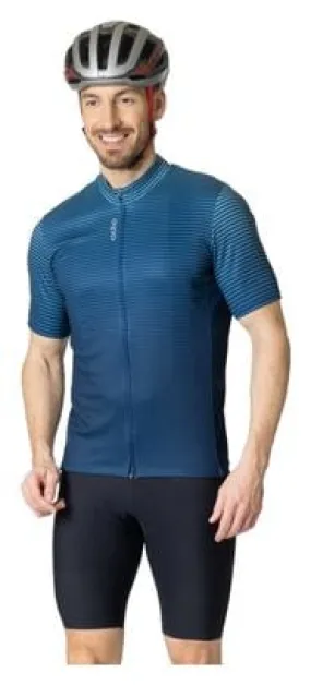 Odlo Essential Short Sleeve Zip Jersey Turquoise / Blue