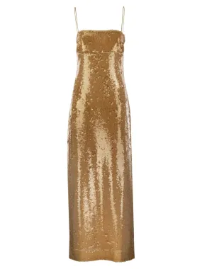 ORANGE – Sequined sheath dress