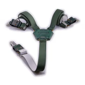 PangaeA - Bretelle PangaeA Y - Verde - Accessori PangaeA - Bretelle Artigianali in Pelle