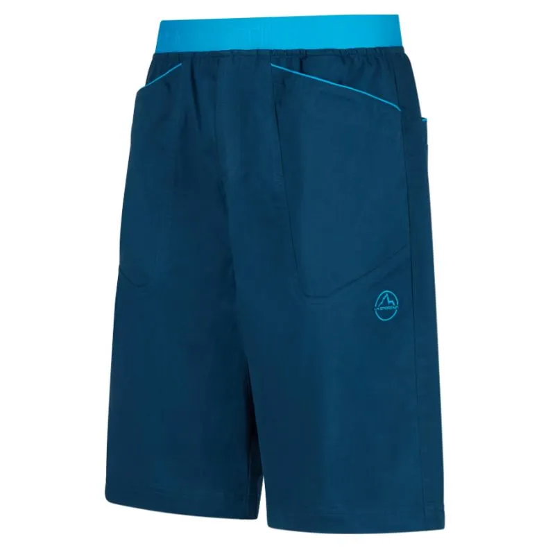 Pantaloncini da arrampicata La Sportiva Flatanger (Storm blue/Maui) Uomo