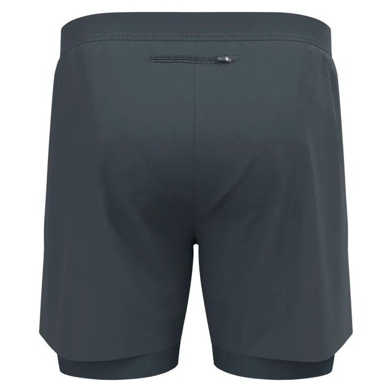 Pantaloncini da corsa da uomo Odlo 2 En 1 Zeroweight (ardesia scura)