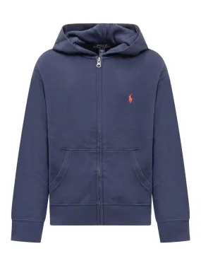 POLO RALPH LAUREN KIDS Felpa con Cappuccio e Zip 