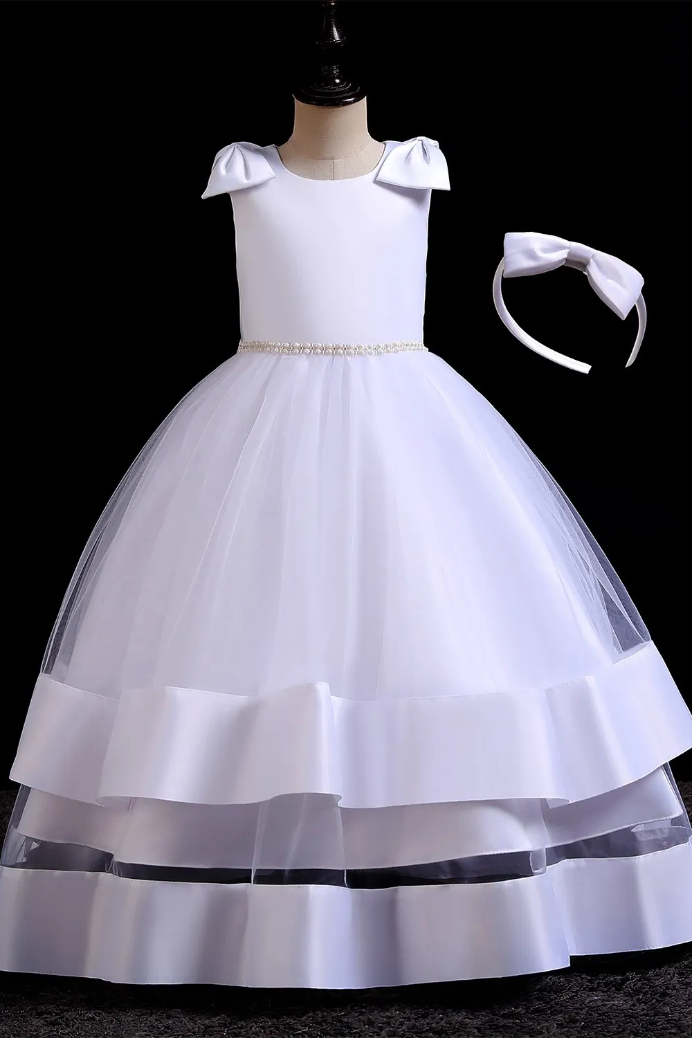 Puffy Kid's Princess Party Dress con Bowknot