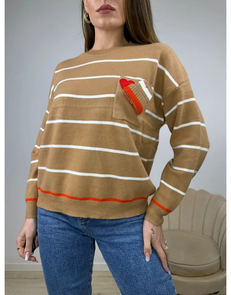 PULLOVER HAT CAMEL