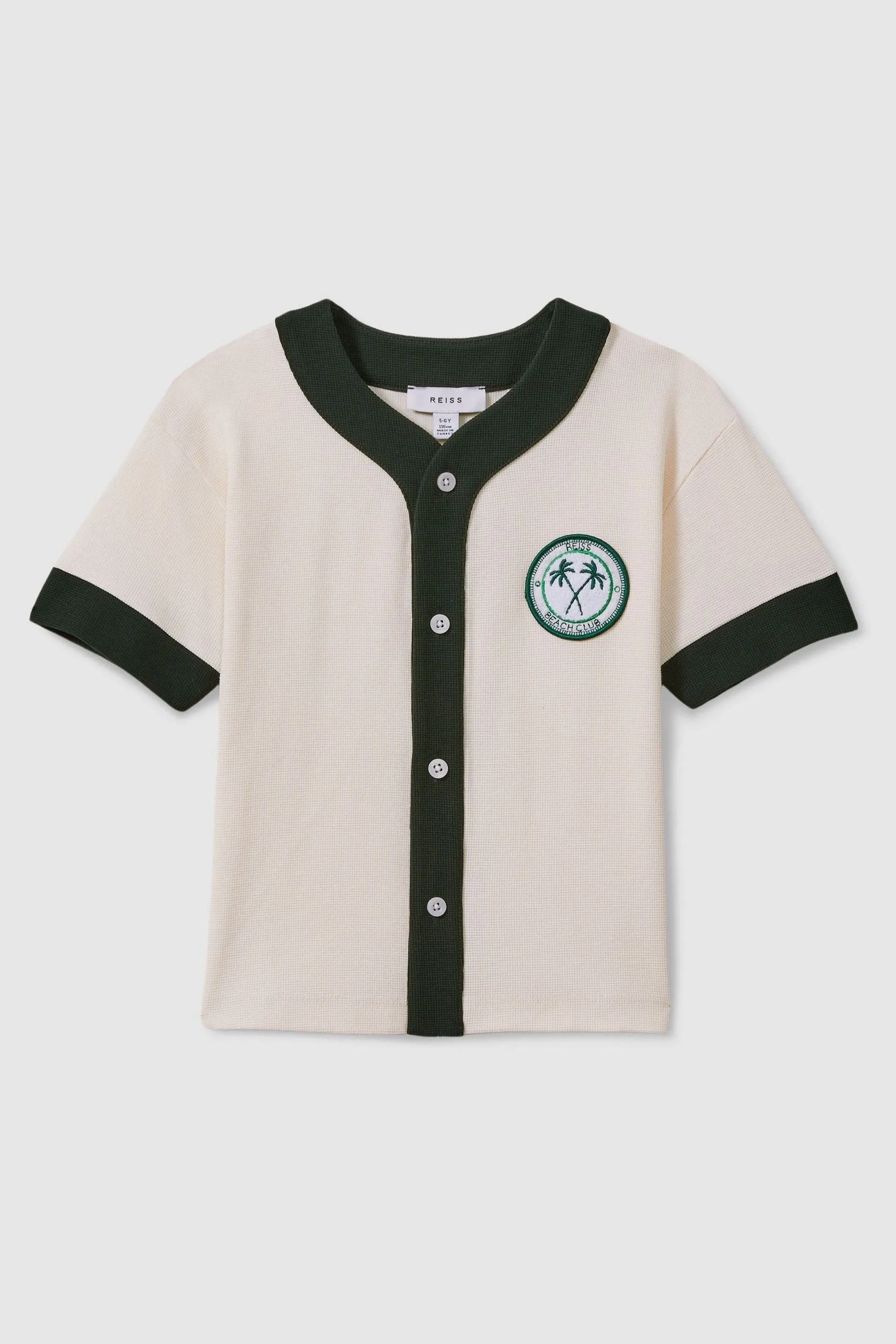 Reiss - Ark - Camicia stile baseball testurizzata in cotone    