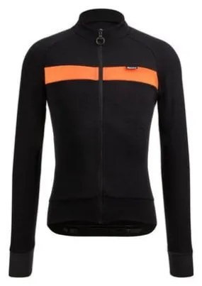 Santini Adapt Wool Long Sleeve Jersey Black/Orange