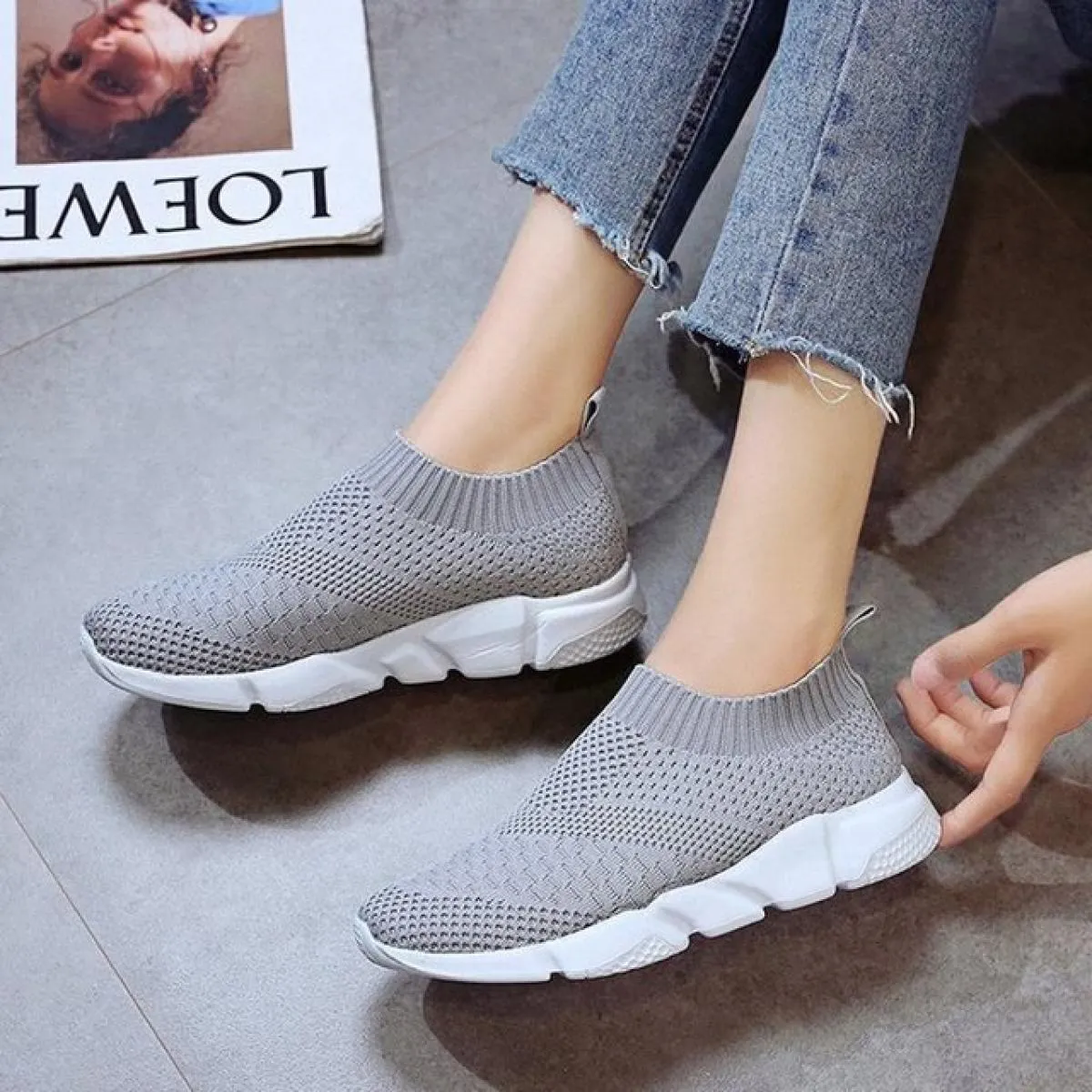 Scarpe sportive Mocassini casual da donna Morbidi e traspiranti Scarpe con plateau da donna di alta qualità Sneakers Scarpe da g