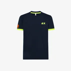 Sun 68 T-Shirt with Contrasts / Blue