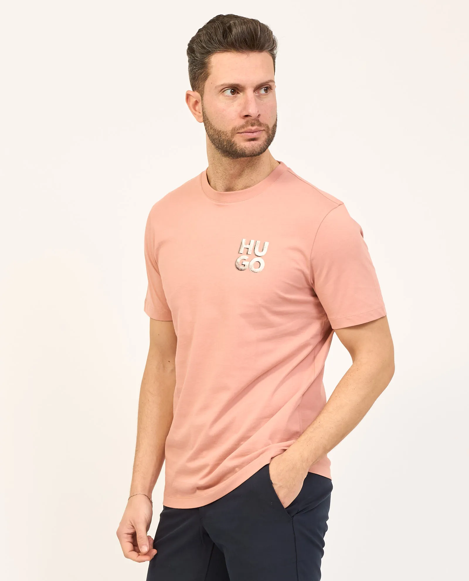 T-shirt Hugo Boss in jersey di cotone con logo