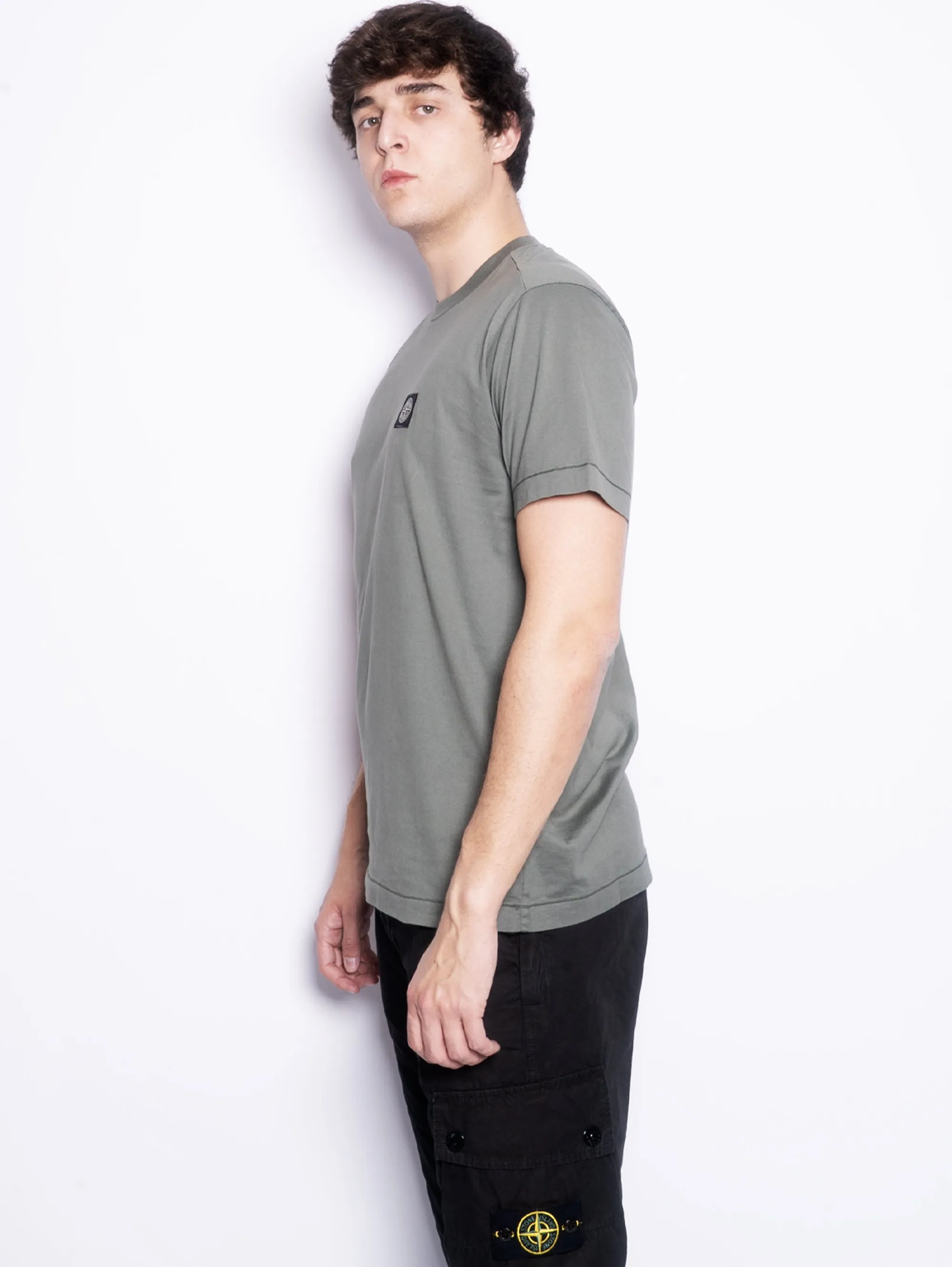 T-shirt in Jersey di Cotone Muschio