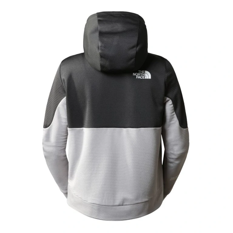 THE NORTH FACE W MOUNTAIN ATHLETIC FZ FLEECE Meld Grey/Asphalt Grey/TNF Black felpa tecnica estiva donna con cerniera e cappucci