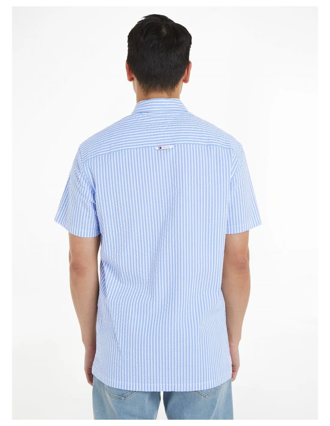 TOMMY JEANS CAMICIA M.C. UOMO REG STRIPE SEERS