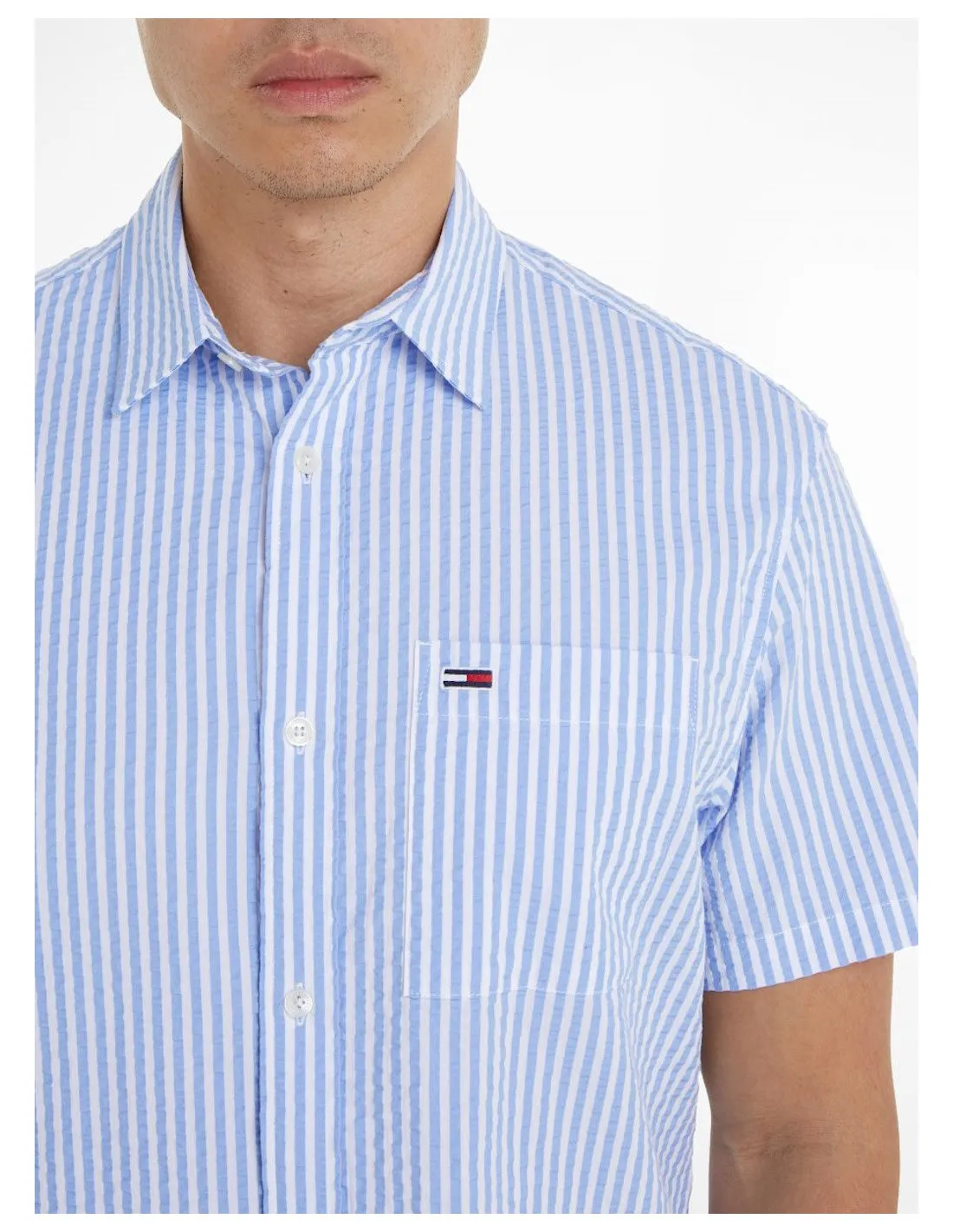 TOMMY JEANS CAMICIA M.C. UOMO REG STRIPE SEERS