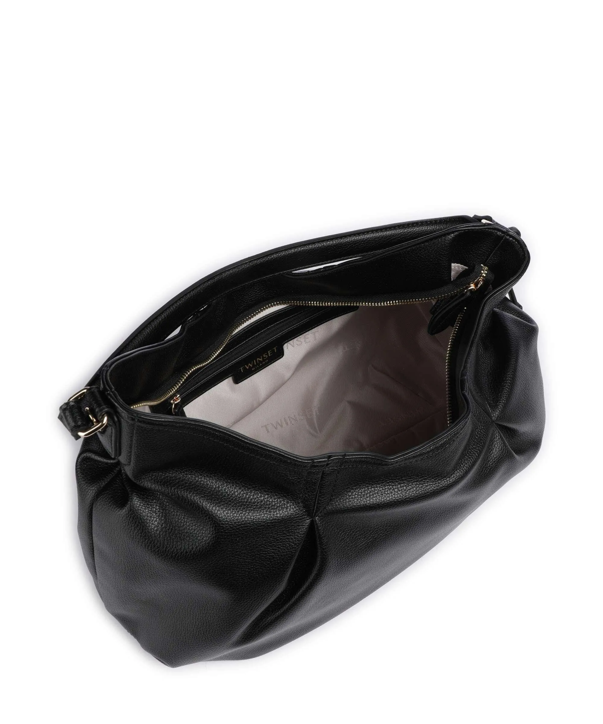  Twinset Globe Trotter Borsa hobo pelle sintetica nero  