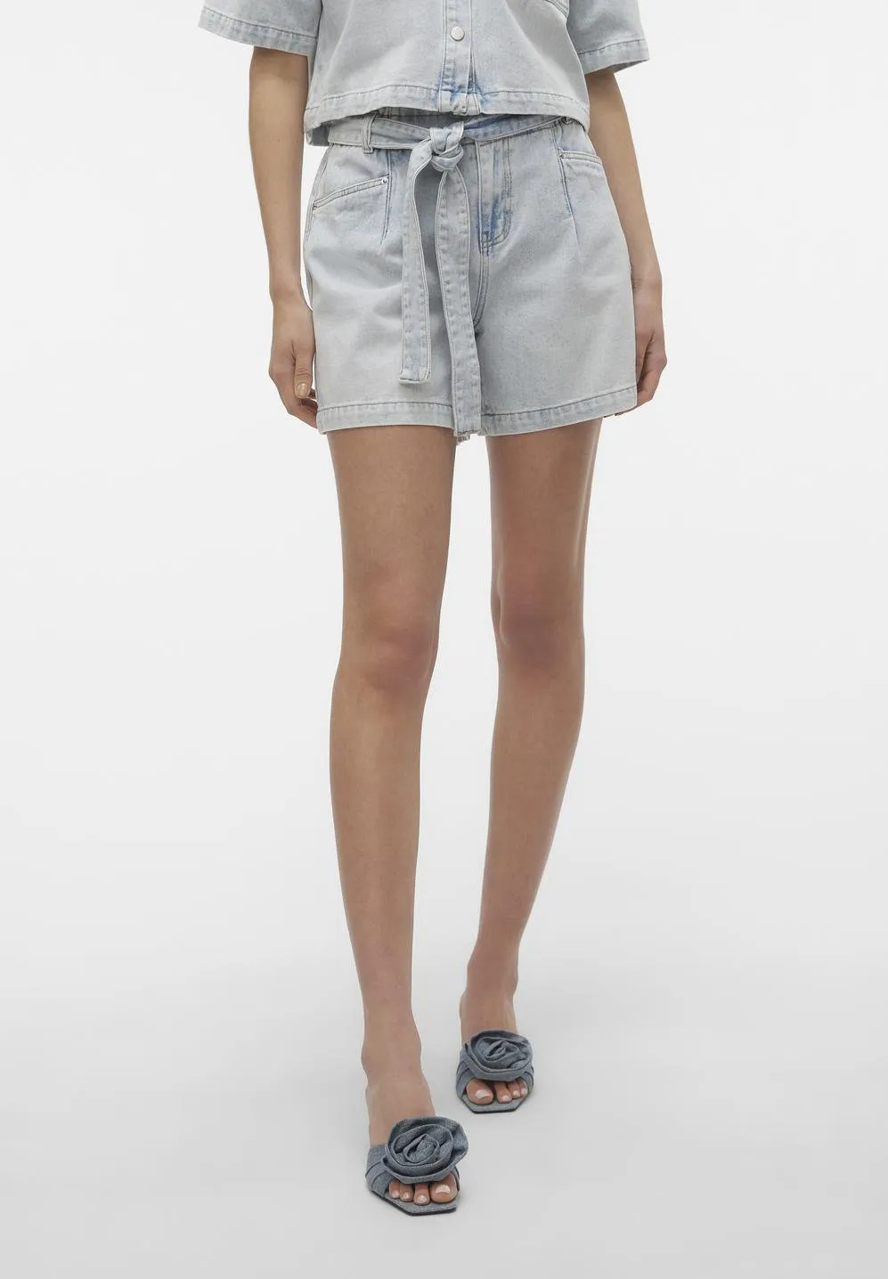 VMFIE LONG BELT MIX - Shorts di jeans